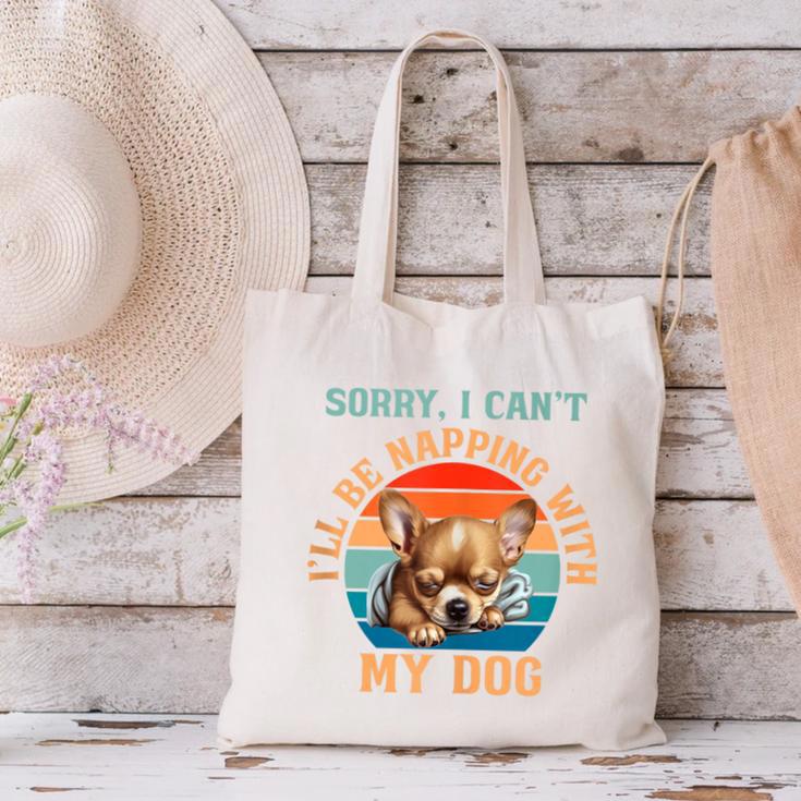 Napping Chihuahua Dog Breed Sleeping Pet Pup Introvert Canvas Tote Bag Napping Chihuahua Dog Breed Sleeping Pet Pup Introvert Canvas Tote Bag