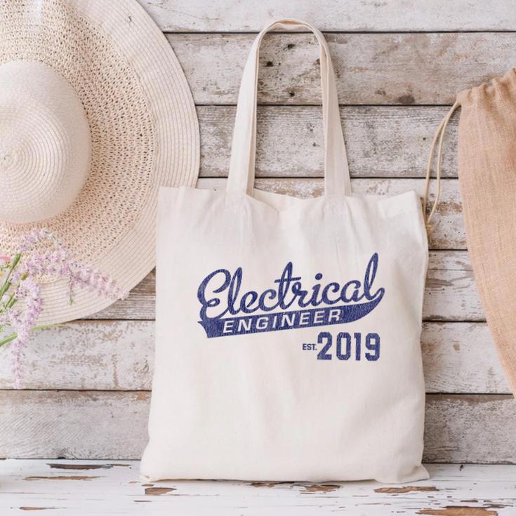 New Electrical Engineer Est 2019 Graduation Canvas Tote Bag