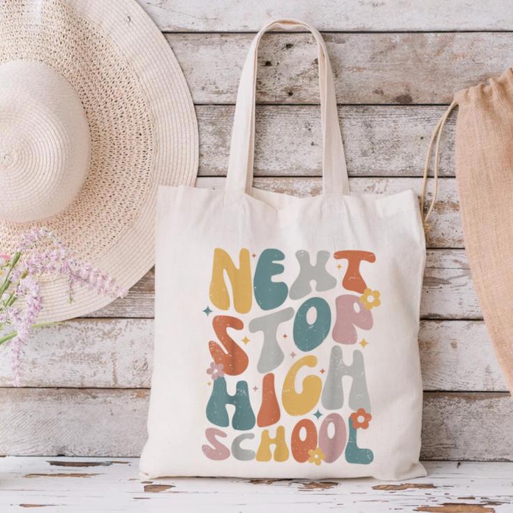 Next Stop High School Middle School Graduation Last Day Canvas Tote Bag