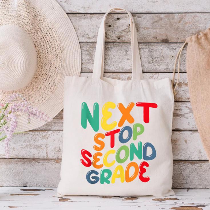 Next Stop Second Grade 1st Grade Graduation Day Kids Canvas Tote Bag