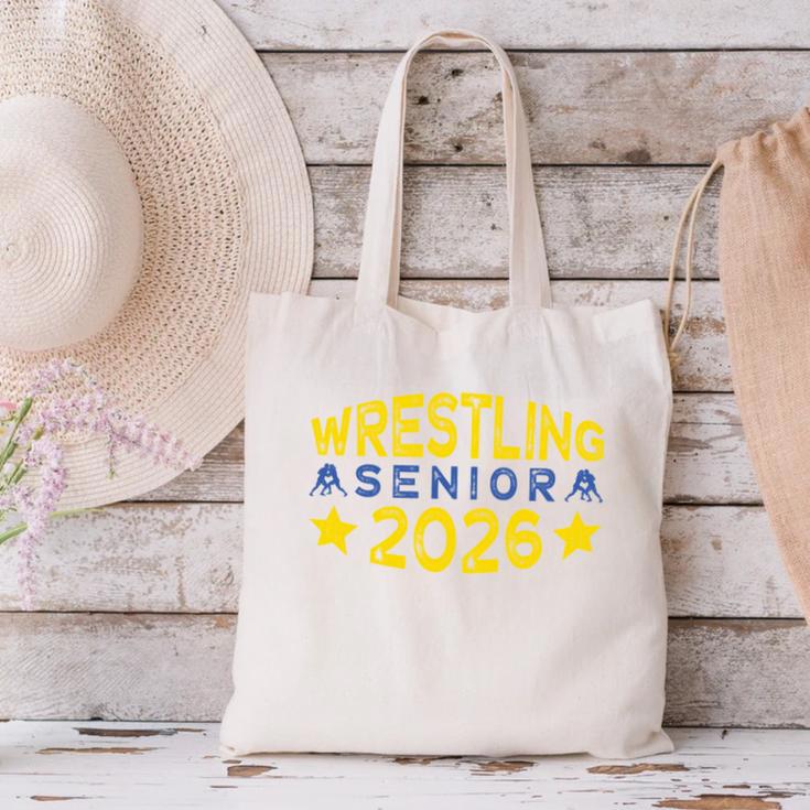 Night Wrestling Senior 2026 Graduation Canvas Tote Bag