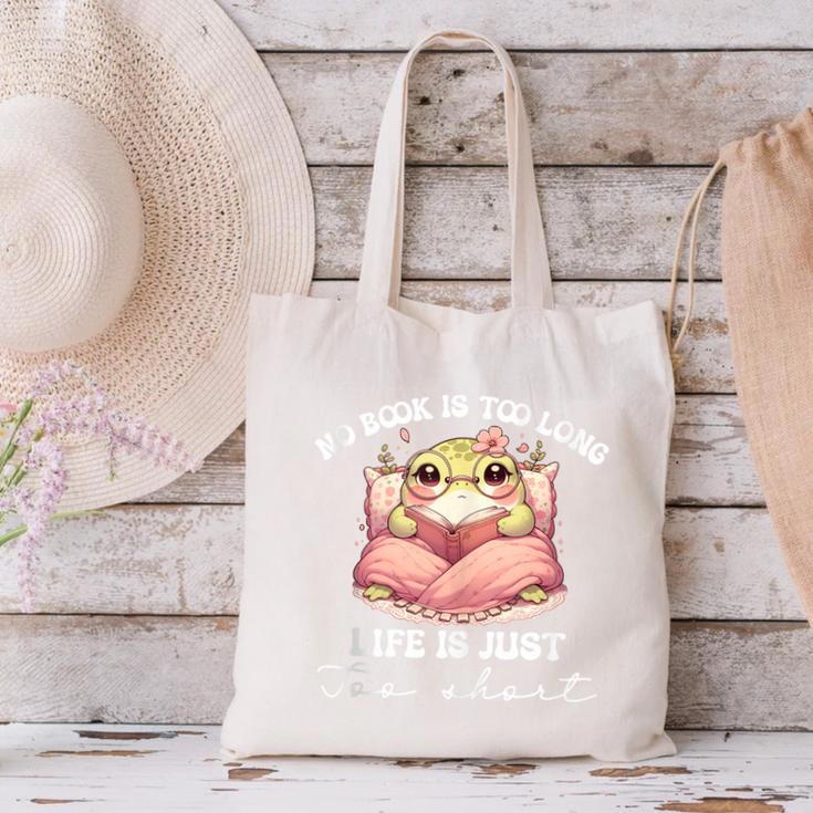 No Book Is Too Long Life Is Just Too Short Book Reading Book Canvas Tote Bag No Book Is Too Long Life Is Just Too Short Book Reading Book Canvas Tote Bag