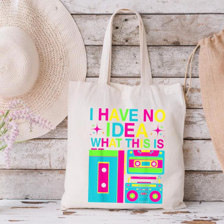 I Have No Idea What This Is Retro 70's 80's 90's Nostalgia Canvas Tote Bag