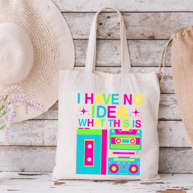 I Have No Idea What This Is Retro 70's 80's 90's Nostalgia Premium Tri-Blend Canvas Tote Bag