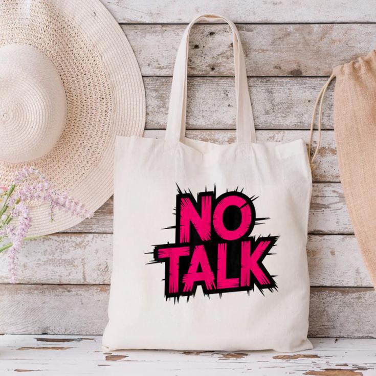 No Small Talk Zone – Introvert Quote Canvas Tote Bag No Small Talk Zone – Introvert Quote Canvas Tote Bag