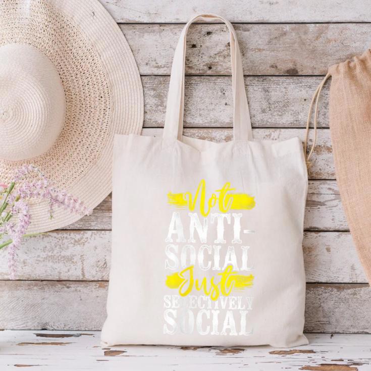 Not Anti Social Just Selectively Social Introvert Canvas Tote Bag Not Anti Social Just Selectively Social Introvert Canvas Tote Bag