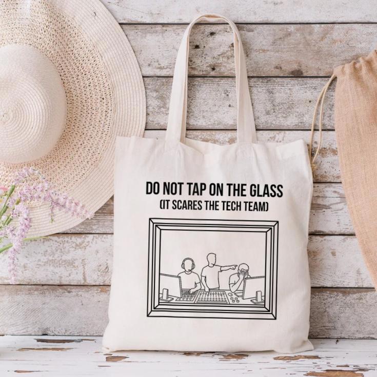 Do Not Tap On The Glass Sound Booth Introvert Canvas Tote Bag Do Not Tap On The Glass Sound Booth Introvert Canvas Tote Bag