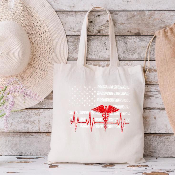 Nurse 2018 American Flag Tee Nursing School Graduation Canvas Tote Bag