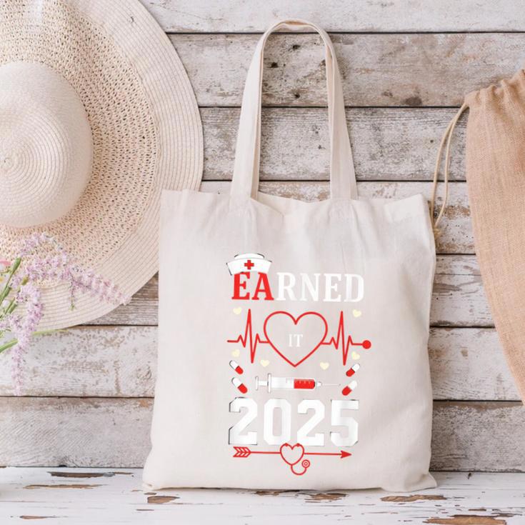 Nurse Earned It 2025 Nurse Graduation RN LPN Class Of 2025 Canvas Tote Bag