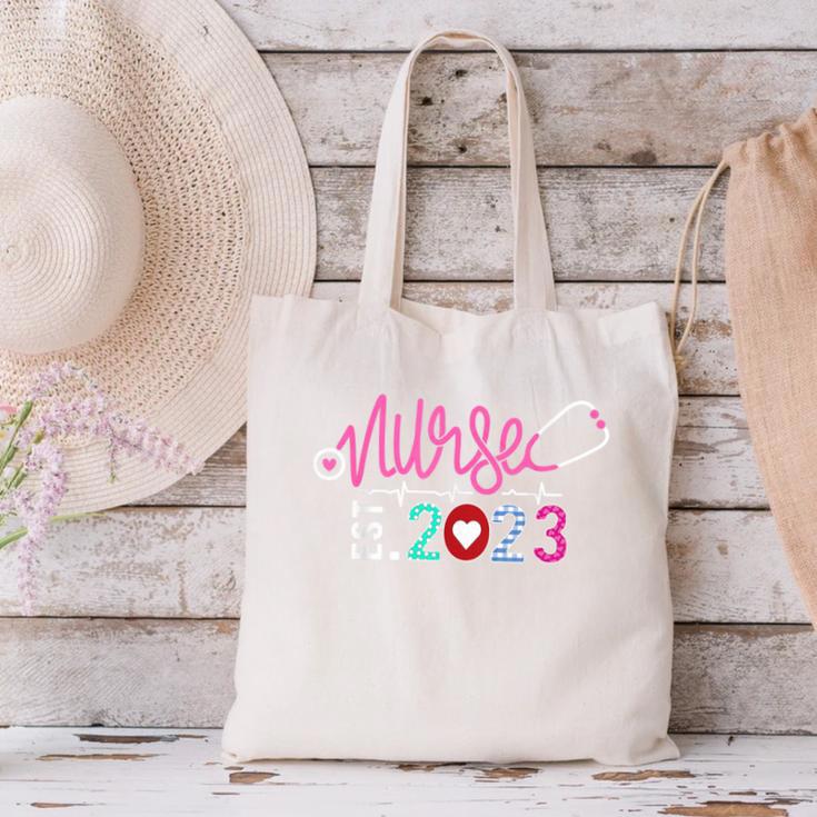 Nurse Graduation RN Nursing School Nurse Established 2023 Canvas Tote Bag
