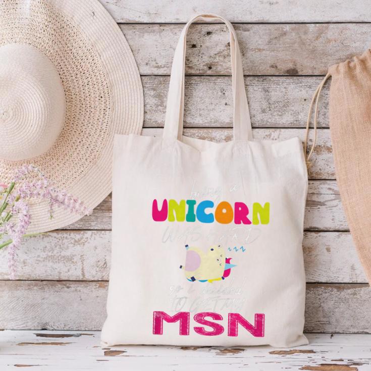Nurse MSN Graduation Unicorn T-Shirt Nursing School Canvas Tote Bag