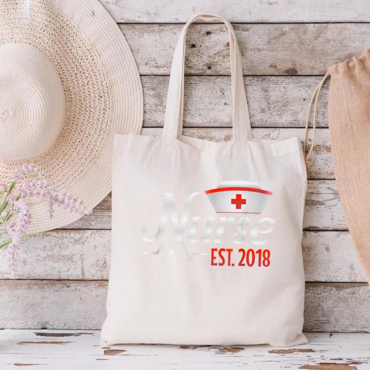 Nurse Nursing School Graduation Est 2018 Shirt Canvas Tote Bag