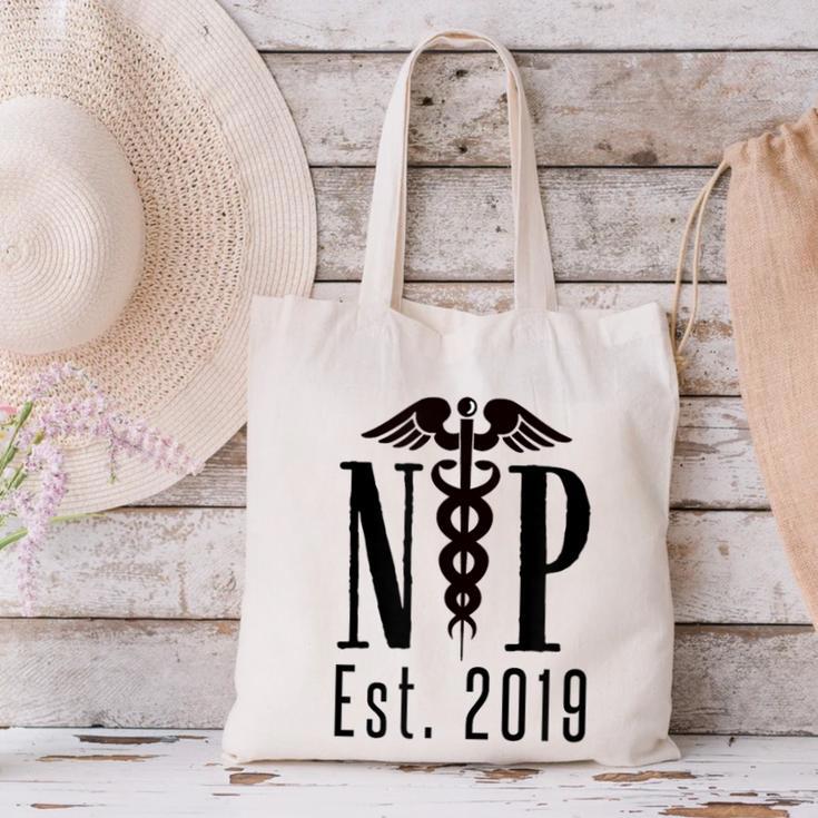 Nurse Practitioner Graduation NP Est 2019 Shirt Canvas Tote Bag
