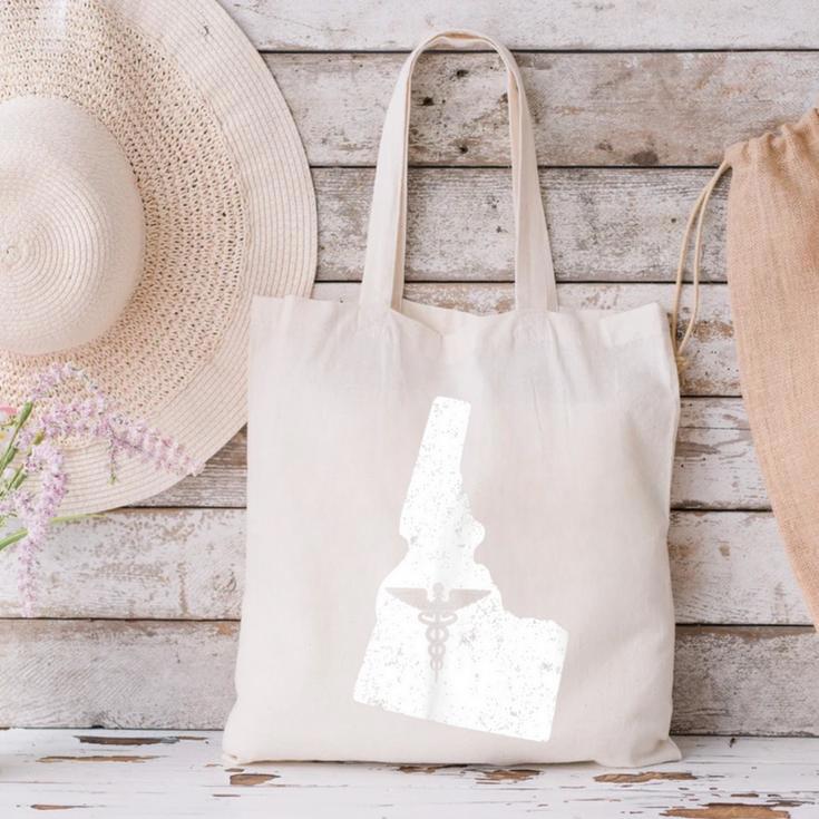 ON NurseShirt Nurse Graduation Idaho Canvas Tote Bag
