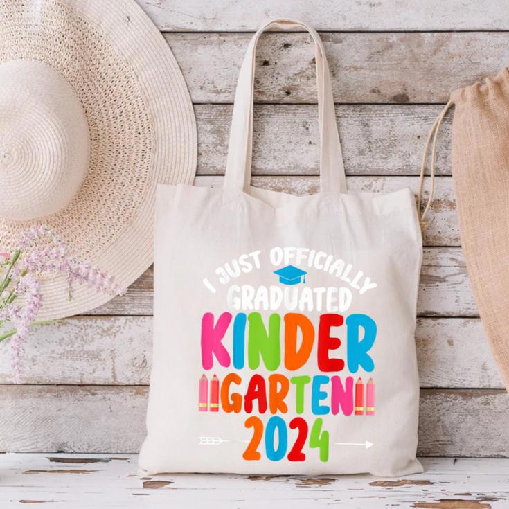 I Officially Graduated Kindergarten Graduation 2024 Canvas Tote Bag
