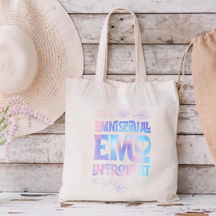 Omnisexual Emo Introvert Pride Trendy Mystic Teen Goth Style Canvas Tote Bag
