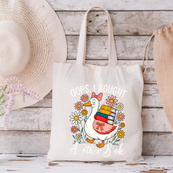 Oops I Bought Another Book Goose Reader Canvas Tote Bag