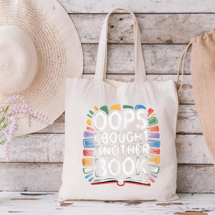 Oops I Bought Another Book Library Reader Bibliophile Canvas Tote Bag