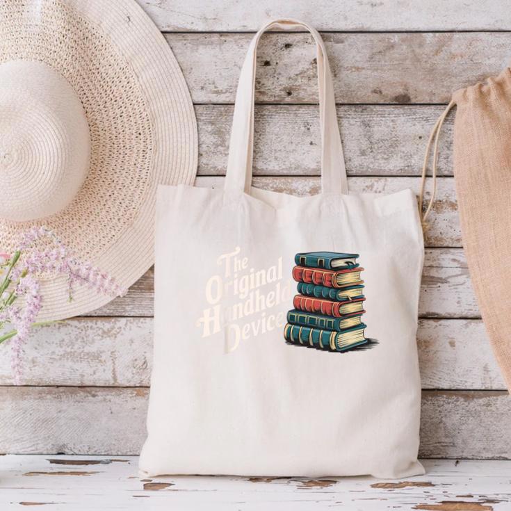 The Original Handheld Device Book Fair Book Lover Canvas Tote Bag