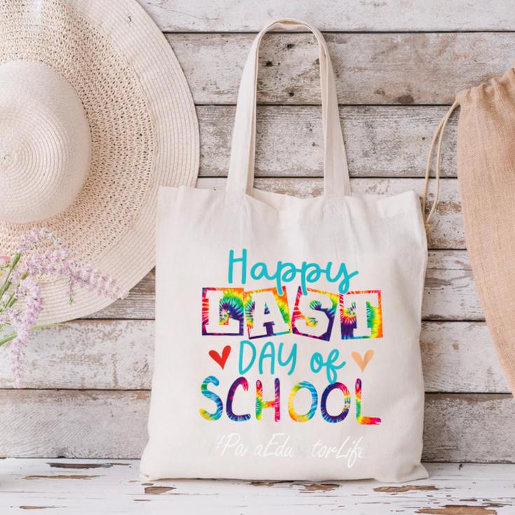 Para Educator Happy Last Day Of School Women Graduation Canvas Tote Bag