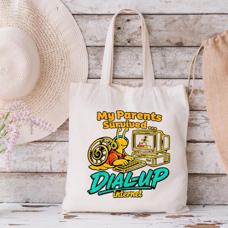 My Parents Survived Dial Up Internet Nostalgia 90s Canvas Tote Bag