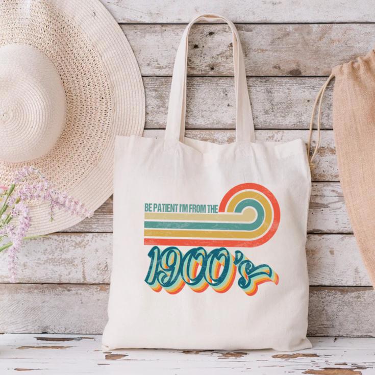 BE PATIENT I'M FROM THE 1900s RETRO SUNSET VINTAGE 90s Canvas Tote Bag