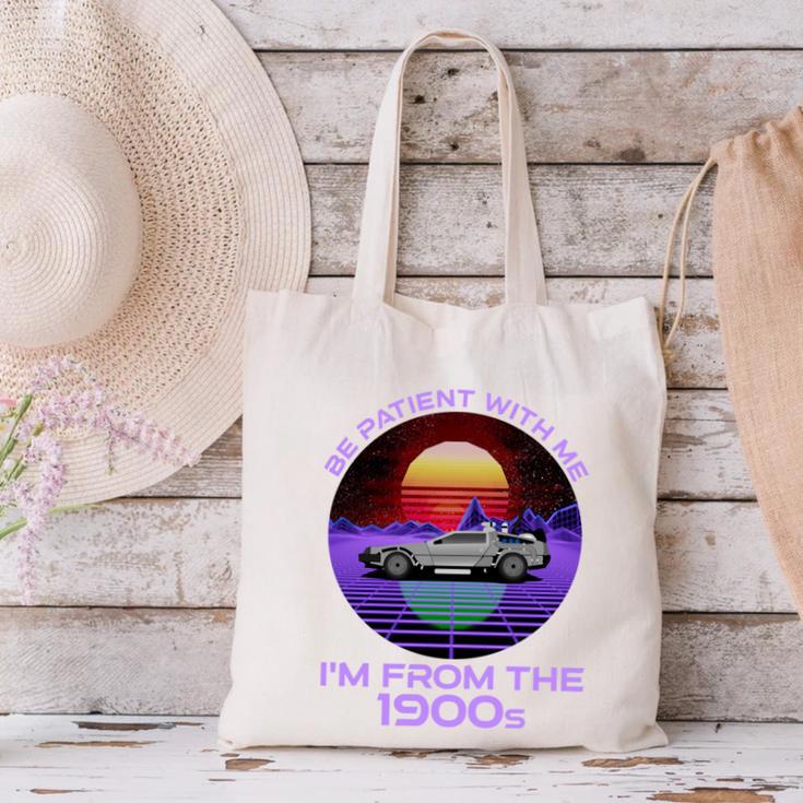 Be Patient With Me I'm From The 1900s Synthwave Canvas Tote Bag Be Patient With Me I'm From The 1900s Synthwave Canvas Tote Bag