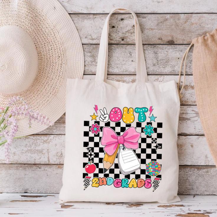 Peace Out 2nd Grade Graduation Last Day School Second Grade Canvas Tote Bag