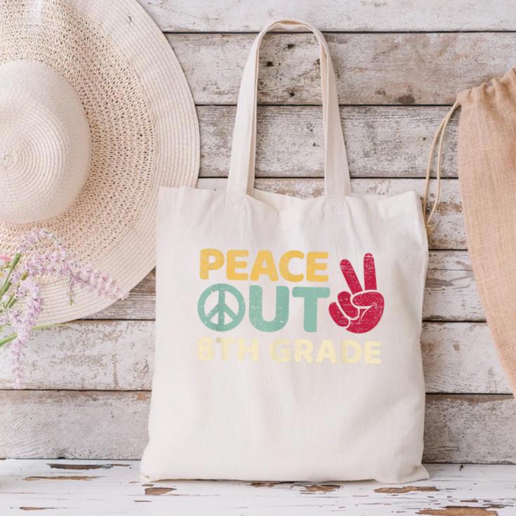 Peace Out 8th Grade Graduation Last Day Of School Canvas Tote Bag
