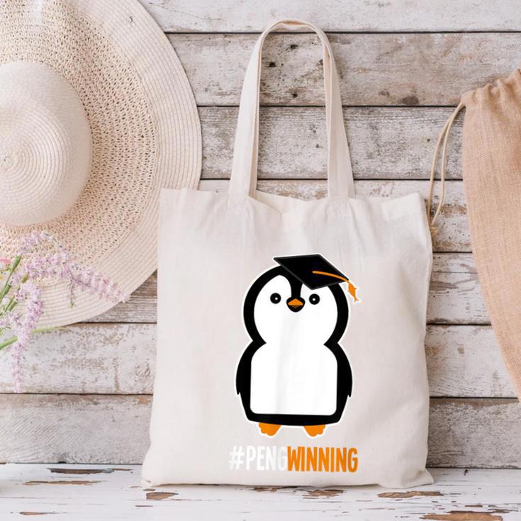 Penguin Graduation For Grads Hashtag Pengwinning Canvas Tote Bag