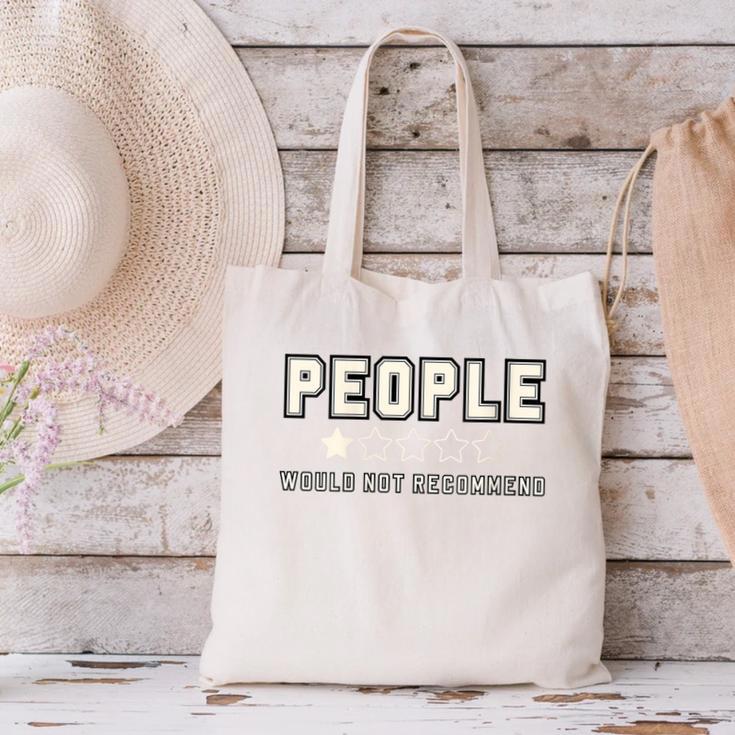People One Star Rating Would Not Recommend Introverts Canvas Tote Bag