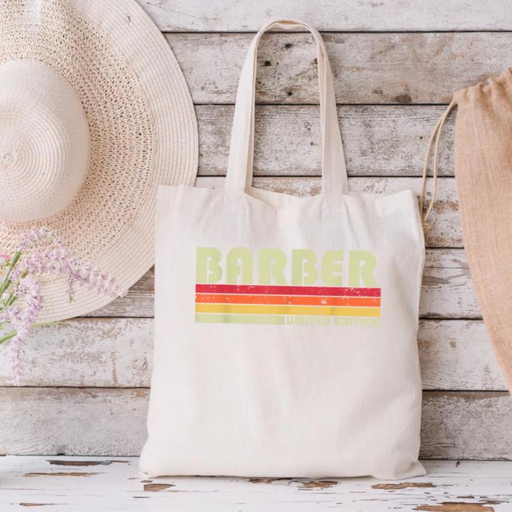 Personal Christmas Retro Vintage Graduation BARBER Job Title Profession Birthday Worker Idea Canvas Tote Bag