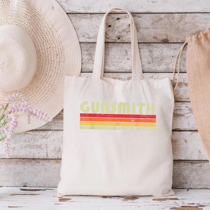 Personal Christmas Retro Vintage Graduation Gunsmith Job Title Profession Birthday Worker Idea Canvas Tote Bag