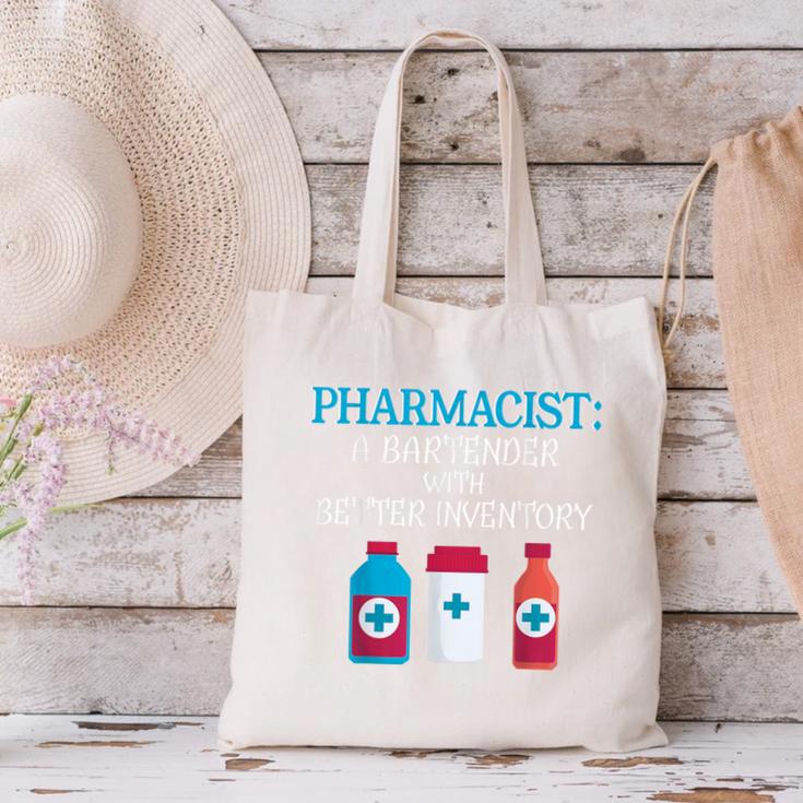 Pharmacist T-Shirt Gag Graduation PharmD Canvas Tote Bag