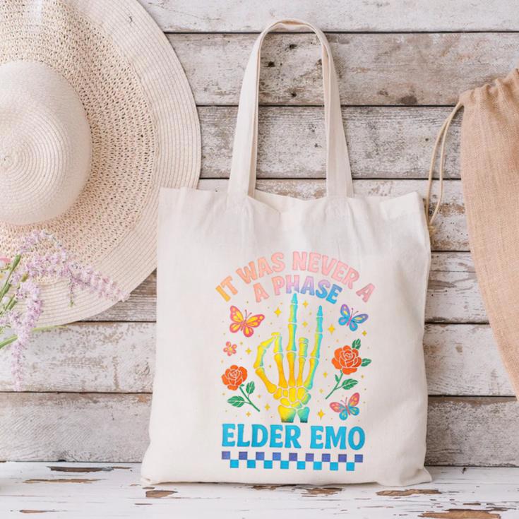 It Was Never A Phase Elder Emo Nostalgia Canvas Tote Bag It Was Never A Phase Elder Emo Nostalgia Canvas Tote Bag