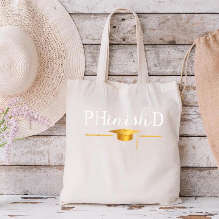 PhD Doctorate Graduation For PhD Student Graduate Degree Canvas Tote Bag