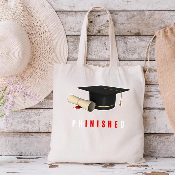 PhD Graduation Celebration For Finished Phd Grad Men Women Canvas Tote Bag