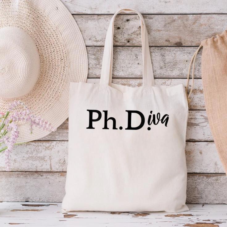 PhD Graduation Women Doctorate Degree PhDiva Canvas Tote Bag