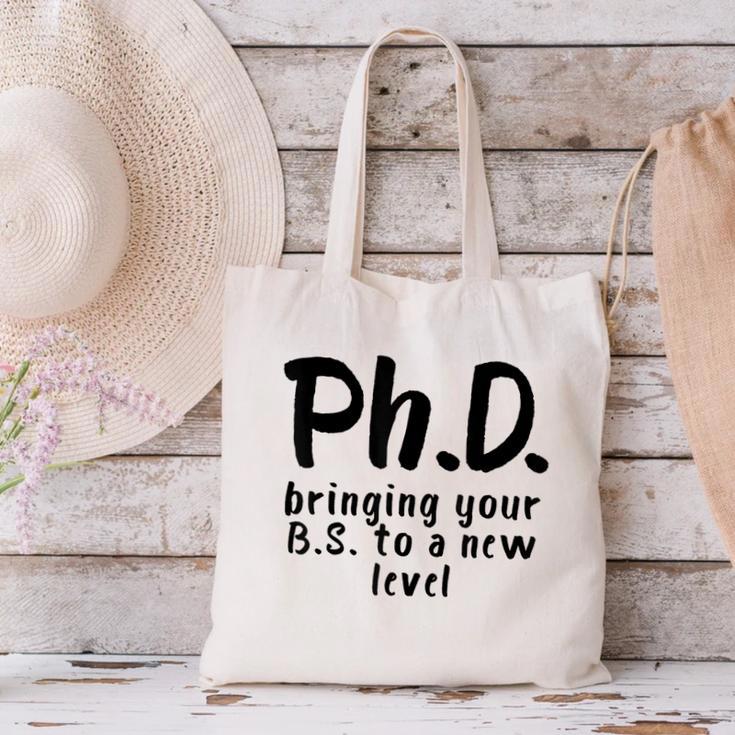 Phd Shirt Bs Doctorate Graduation Doctoral Canvas Tote Bag