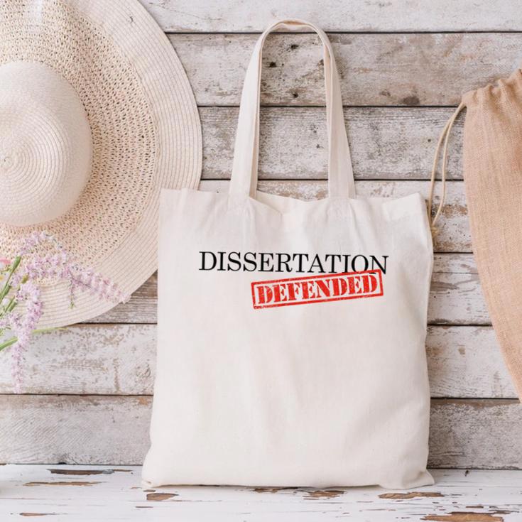 PhD Thesis Defense Graphic Doctoral Graduation Canvas Tote Bag