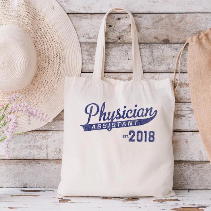 Physician Assistant Graduation Est 2018 Shirt Canvas Tote Bag