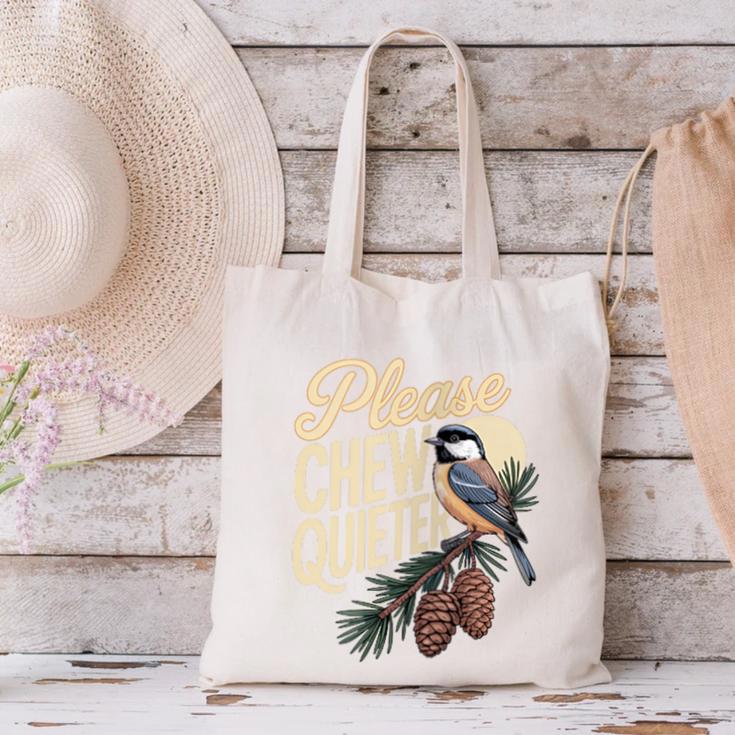 Please Chew Quieter Introverts Casual Everyday Canvas Tote Bag Please Chew Quieter Introverts Casual Everyday Canvas Tote Bag
