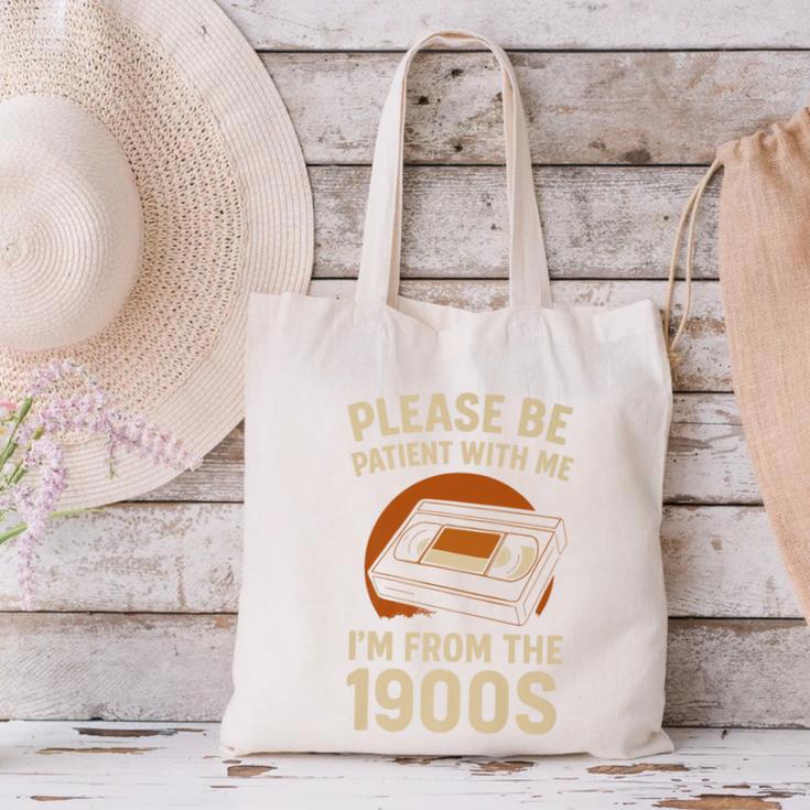 Please Be Patient I'm From The 1900s – Vintage Tape Premium Canvas Tote Bag