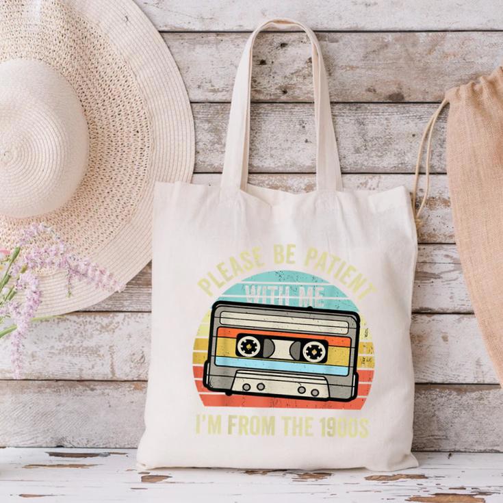 Please Be Patient With Me I'm From The 1900s Cassette Tape Canvas Tote Bag Please Be Patient With Me I'm From The 1900s Cassette Tape Canvas Tote Bag
