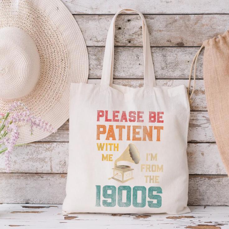 Please Be Patient With Me I'm From The 1900s Cool Gramophone Canvas Tote Bag