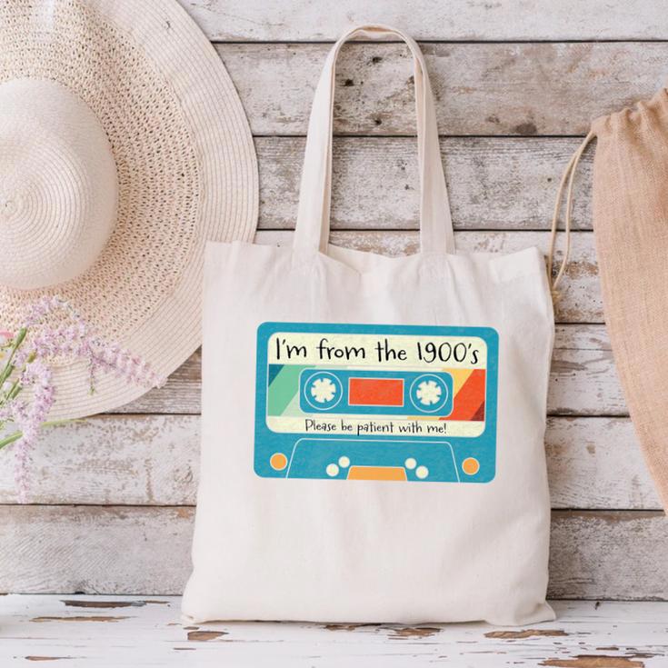 Please Be Patient With Me I'm From The 1900s Dad Premium Canvas Tote Bag
