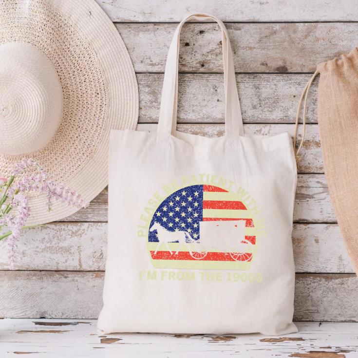 Please Be Patient With Me I'm From The 1900s Dad Vintage Premium Canvas Tote Bag Please Be Patient With Me I'm From The 1900s Dad Vintage Premium Canvas Tote Bag