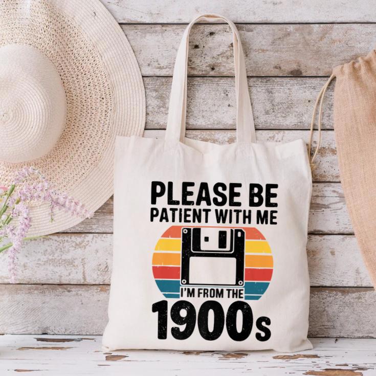 Please Be Patient With Me I'm From The 1900s Floppy Disk Premium Canvas Tote Bag