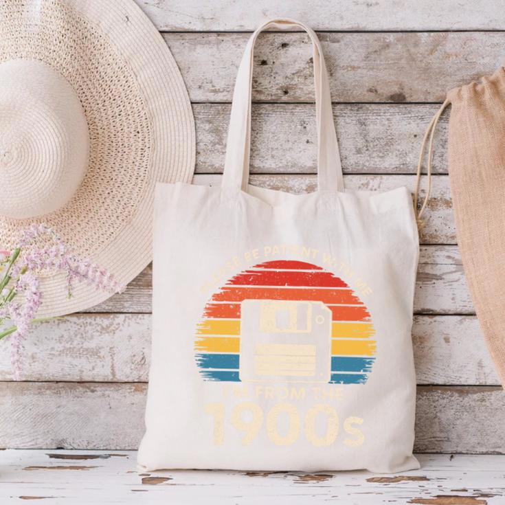 Please Be Patient With Me I'm From The 1900s Floppy Disk Premium Tri-Blend Canvas Tote Bag