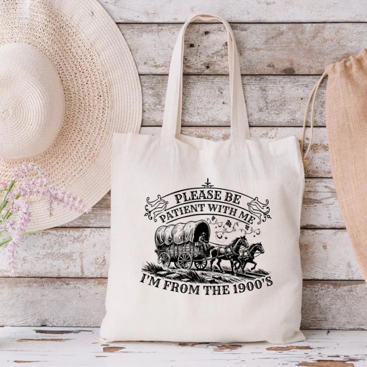 Please Be Patient With Me I'm From The 1900s For Men Women Premium Tri-Blend Canvas Tote Bag